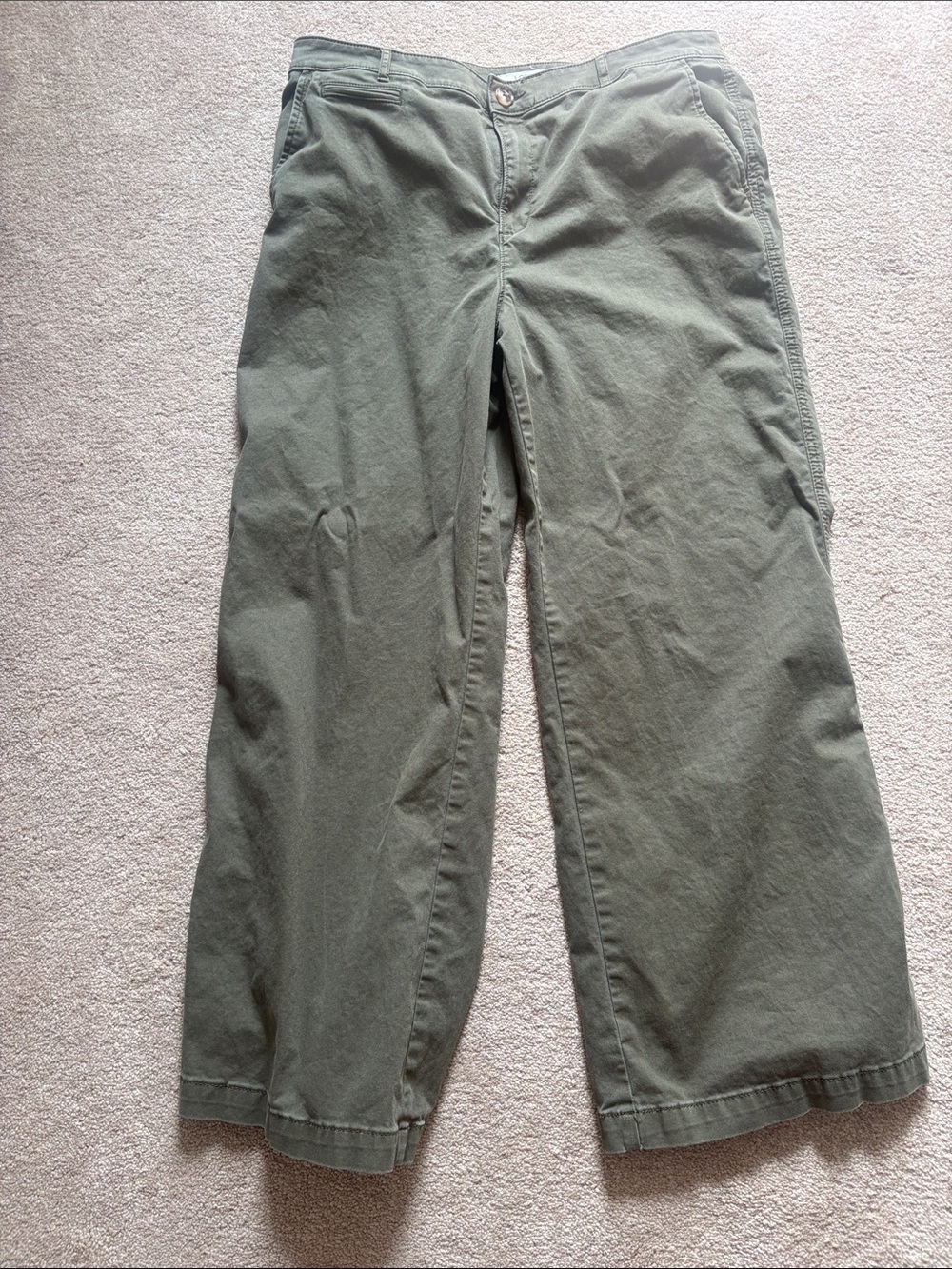 LOFT Olive Green Wide Leg Pants